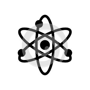 Atom icon isolated on white background from science collection.