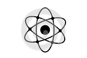 atom icon. Atom Molecule logo vector flat style isolated on white background. Atom icon. Molecule icon