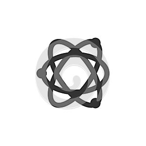 atom isolated simple icon