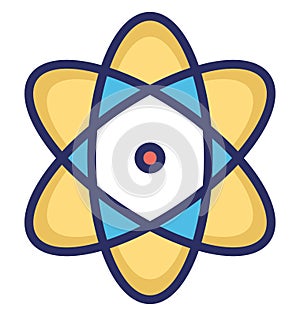 Atom Isolated Vector icon that can easily modify or edit