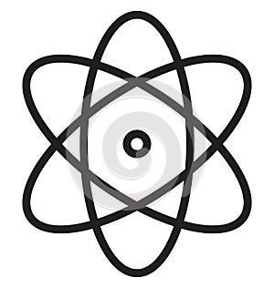 Atom Isolated Vector icon that can easily modify or edit