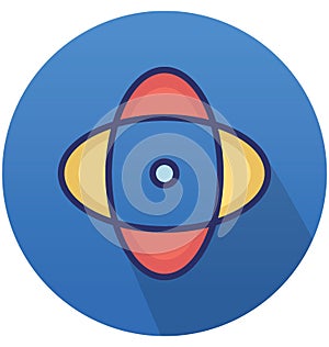 Atom Isolated Vector icon that can easily modify or edit