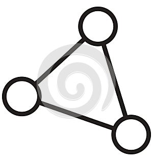 Atom Isolated Vector icon that can easily modify or edit