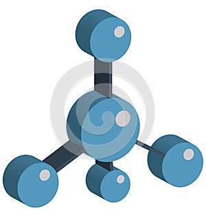 Atom Isolated Vector Icon Editable