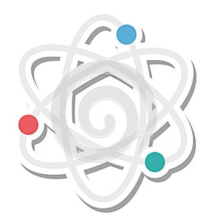 Atom Isolated Vector Icon Editable