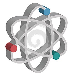 Atom Isolated Vector Icon Editable