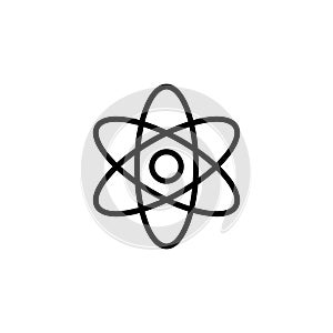 Atom line icon. Molecular modeling. Vector EPS 10. Isolated on white background