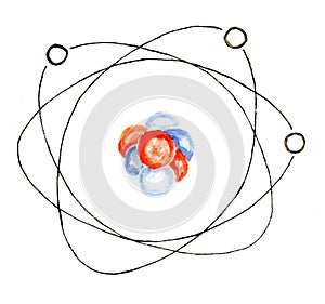 Atom model art