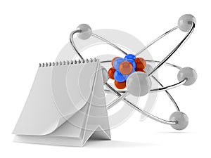 Atom model with blank calendar