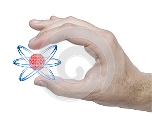 Atom model in the hand