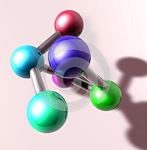 Atom molecule illustration