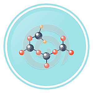 Atom ,molecule vector icon in flat style.
