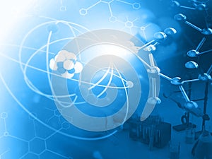 Atom with molecules