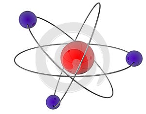 Atom nucleus and electrons