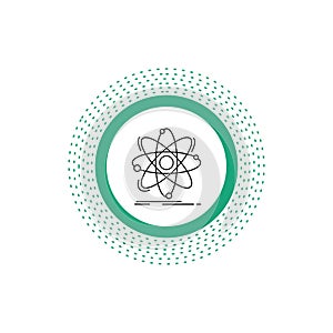 Atom, science, chemistry, Physics, nuclear Line Icon. Vector isolated illustration