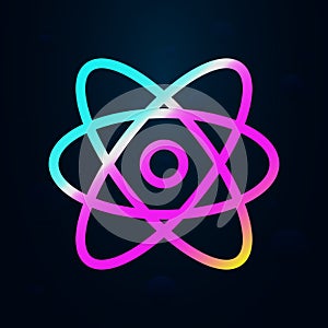 Atom, science nolan icon. Simple thin line, outline vector of bioengineering icons for ui and ux, website or mobile application