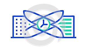 Atom Science Physics Education Vector Icon, vector design Generative AI