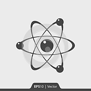 Atom structure icon for web and mobile