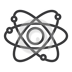 Atom structure line icon