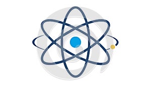 Atom Structure Quantum Physics Vector Symbol, vector design Generative AI