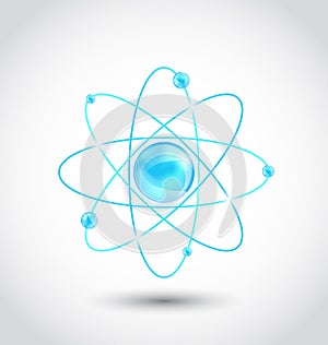 Atom symbol isolated on white background