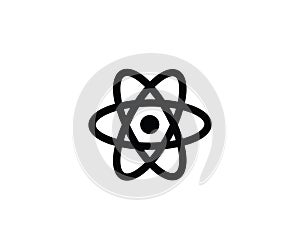 Atom symbol science icon nuclear