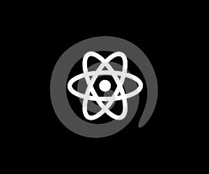Atom symbol science icon nuclear
