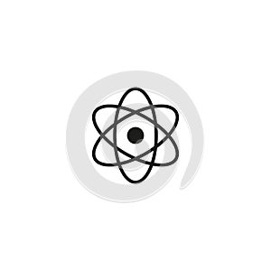 Atom symbol on white background