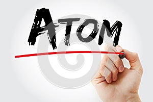 Atom text with marker