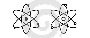 Atom vector icon set. Science symbol