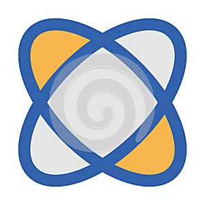 Atom Vector icon which is suitable for commercial work and easily modify or edit it