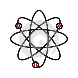 Atom. Vector illustration decorative design