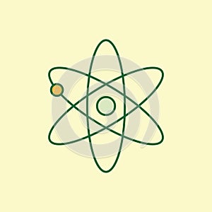 Atom. Vector illustration decorative design