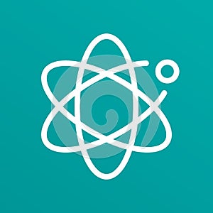 Atom. Vector illustration decorative design