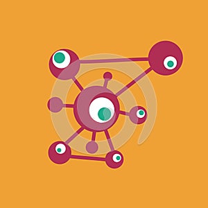 atom. Vector illustration decorative design