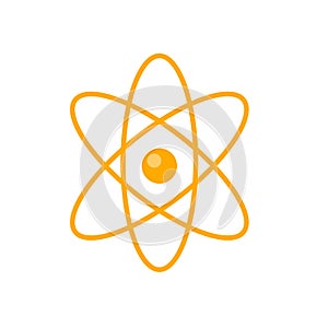 Atom Vector Illustration in Flat Style Design