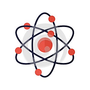 atom on a white background