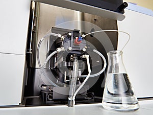 Atomic absorption spectrometer in chemical laboratory