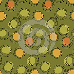 Atomic age 50s vibes concept seamless pattern