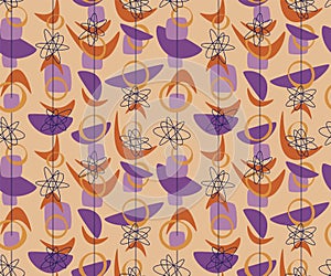 Atomic age 50s vibes simple repeatable pattern