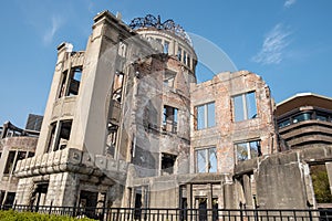 The Atomic Bomb Dome or Genbaku DÅmu is located in Hiroshima city, Hiroshima prefecture