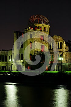 Atomic Bomb Dome (Genbaku Dome) at night