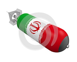 Atomic Bomb with Iranian Flag