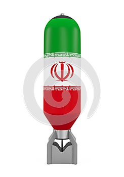 Atomic Bomb with Iranian Flag
