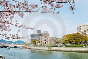 Atomic dome in Hiroshima on a sunny day, Hiroshima Japan