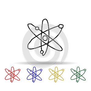 atomic elements sketch multi color style icon. Simple thin line, outline vector of education icons for ui and ux, website or