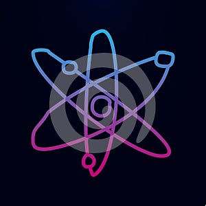 Atomic elements sketch nolan icon. Simple thin line, outline vector of education icons for ui and ux, website or mobile