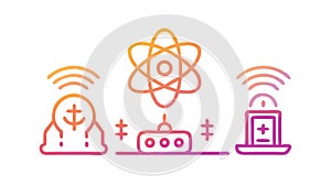 Atomic Energy Technology for Science and Innovation. vector design Generative AI