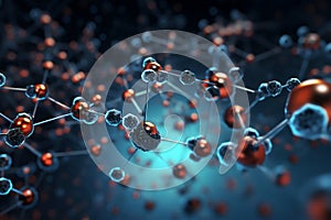 Atomic Level Molecular Structure 3d Rendered Molecules And Atoms Background