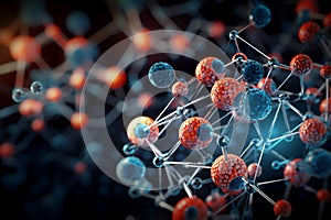 Atomic Level Molecular Structure 3d Rendered Molecules And Atoms Background